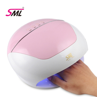 Lampe UV LED bicolore pour le durcissement des ongles, SML, panneau de commande monté en haut, chambre à main spacieuse, lumière de polymérisation rapide du gel pour studio de nail art