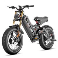 Bicicleta Eléctrica 52V 250W con Cuadro de Acero Aleado, Batería de Litio de 60Ah, Frenos de Disco Hidráulicos y 7 Velocidades para Hombres Adultos