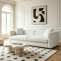 Canapé d'angle modulable de haute qualité en tissu blanc pour salon, mobilier de maison