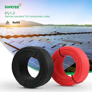 TUV pv1-f fotovoltaik XLPO Suntree panel surya PV kawat DC daya baterai kabel panas 4mm2 kawat pemasok produsen