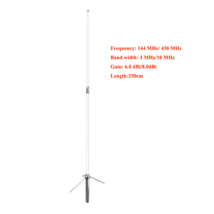 เสาอากาศเพชร Diamonds X200 2.5 เมตร VHF/UHF คู่ย่านความถี่ UHF-Female SO239  วัสดุไฟเบอร์กลาส 8.5/10.5 DBi สำหรับสถานีฐาน - Product Image 1