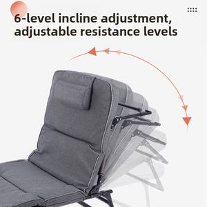 Fauteuil inclinable simple et pliable, portable, double usage, avec rangement, cadre métallique portable, multifonctionnel, pour la maison, le bureau, la sieste - Product Image 2