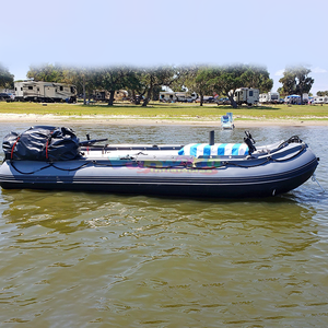 Luxury Inflatable Fishing Boat with PVC Hull Drifting Sport <b>Yacht</b> Light Weight Electric Motor - Product Image 1
