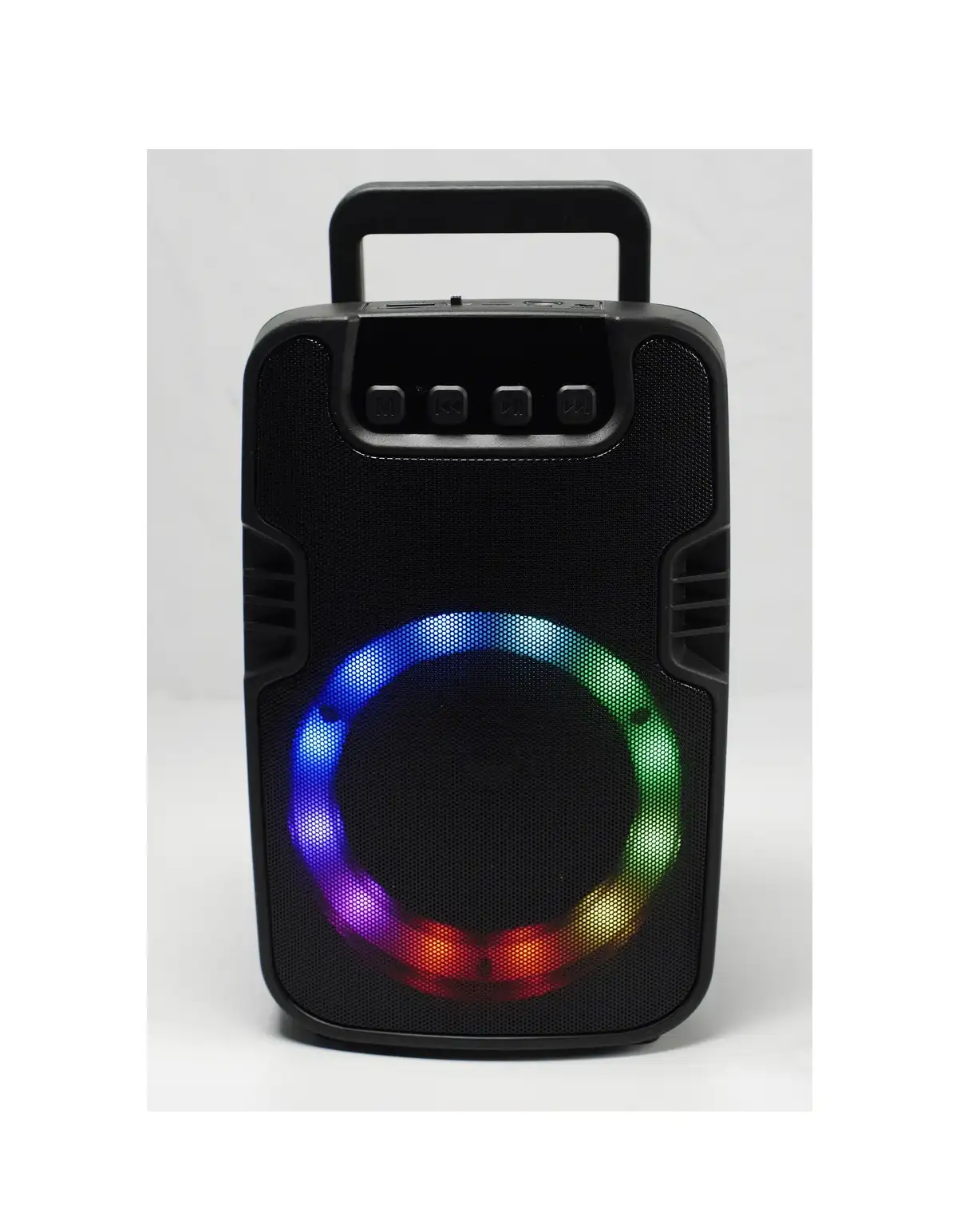 Напольный RGB светодиодный свет беспроводной караоке бас DJ партии звуковая колонка размером 4 дюйма на открытом воздухе радио плеер