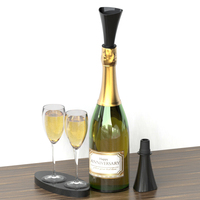 Nouvelle conception triangulaire, bouteille de champagne miniature en plastique de qualité alimentaire, bec verseur pour bouteille de vin, pour les fêtes et les mariages