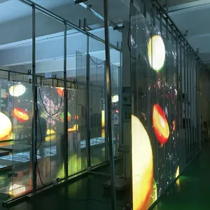<span class=keywords><strong>Voir</strong></span> à travers l'écran de film transparent led cristal pantallas led écran publicitaire flexible pour le verre de centre commercial - Product Image 1