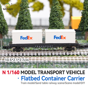 Modello N 1/160 di Veicolo da Trasporto, Treno Portacontainer con Pianale, Modello Ferroviario per Scene in Scala, <span class=keywords><strong>Hobby</strong></span> Fai-da-Te - Product Image 2