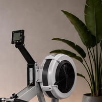 Máquina de Remo Comercial con Resistencia al Aire, Equipo de Cardio, Equipo de Gimnasio, Equipo de Ejercicio en Casa