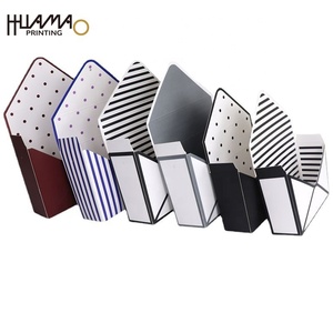 Vintage Striped <b>Envelope</b> Style Foldable paper Box Matte Finish Custom Logo Packaging For Wedding Invitation Handmade Postcard - Product Image 6