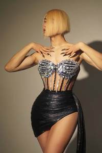 Rok belah atas Kristal bahu terbuka seksi Set 2 potong gaun pesta klub berlian imitasi punggung terbuka kostum pesta malam wanita gaun <span class=keywords><strong>Prom</strong></span> - Product Image 2