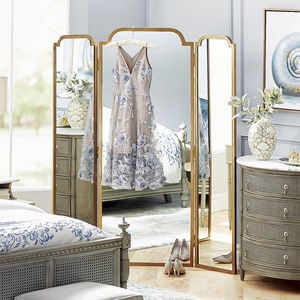 Groothandel Vintage Grote Metalen Full-Length Body Fold Muur Spiegel Miroir Spiegel 3-Way Vloer Staande Paskamer Spiegel - Product Image 1