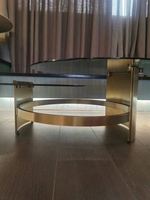 Table basse ronde en acier inoxydable de qualité supérieure, style unique pour salon et chambre