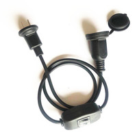Japon 2 broches cordon d'alimentation interrupteur rallonge d'alimentation Ip44 étanche prise extérieure rallonge d'alimentation