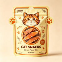 Sachet personnalisé en aluminium imprimé par gravure pour aliments pour animaux de compagnie, pochette de forme spéciale, sachet autoportant pour friandises et snacks pour chiens et chats