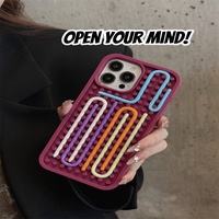 Coque de téléphone créative en TPU souple anti-stress pour Apple iPhone 16 ProMax, compatible avec les modèles 15, 14, 13, 12 – Nouvelle collection tendance