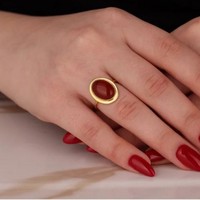 Bague de fiançailles ovale de luxe pour femme, en laiton plaqué or rose/platine, sertie griffe vintage, certifiée, idéale pour les soirées