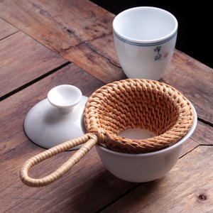 Vietnamese handmade long-handled rattan <b>tea</b> strainer, <b>tea</b> filter, <b>tea</b> <b>set</b> accessories, <b>tea</b> strainer, <b>tea</b> utensil filter - Product Image 4