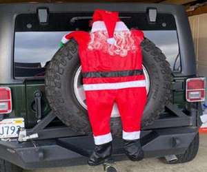 Holiday Decoration Dropship Shipping Velvet Santa Claus Climbing Wall Clothes Velvet Eyes Shining <b>Grinch</b> Climbing Wall Clothes - Product Image 1
