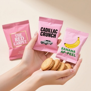 Wholesale Mini Heat <b>Seal</b> Plastic <b>Bags</b> with Tear Notch Back <b>Seal</b> Design for Candies Pet Food Chewing Gum Cookie Packaging <b>Bags</b> - Product Image 2