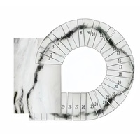 Prix de gros : Marches d'escalier courbées en marbre naturel d'intérieur, carreaux de marbre Panda Blanc pour escaliers