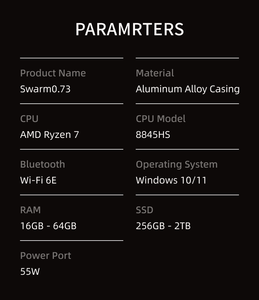 Mini <span class=keywords><strong>PC</strong></span> éditeur vidéo nomade, Ryzen 7, Thunderbolt 4 pour la montage <span class=keywords><strong>de</strong></span> films RAW 8K en production sur le terrain - Product Image 5