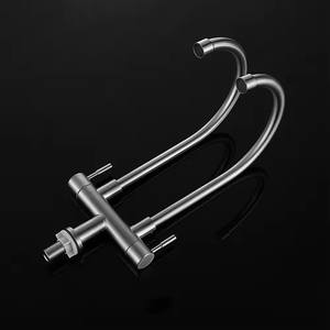 Usine En Gros <span class=keywords><strong>Pas</strong></span> <span class=keywords><strong>Cher</strong></span> <span class=keywords><strong>Double</strong></span> Poignée 304 Robinet De Cuisine En Acier Inoxydable 360 Robinets D'évier Rotatifs Brossé Simple Robinet Froid - Product Image 5