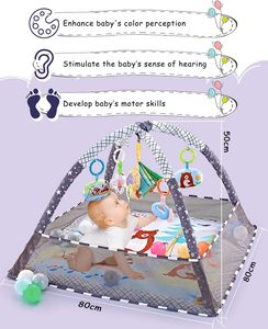 <span class=keywords><strong>Palestrina</strong></span> per Neonati con 5 Giocattoli Sospesi e 18 Palline Oceaniche, Base in Cotone, Tappetino da Gioco per Bambini 0-24 Mesi - Product Image 3