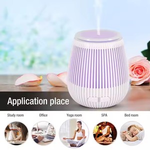 Difusor de aromaterapia USB, mini <span class=keywords><strong>humidificador</strong></span> blanco portátil, refresco de aire, interruptor de seguridad de apagado automático, 7 luces LED - Product Image 4