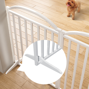 Cancelletto di Sicurezza Pieghevole in Metallo e Plastica ABS <span class=keywords><strong>Bianco</strong></span> e Nero per Bambini 2-4 Anni, Altezza Regolabile, Sicurezza Domestica - Product Image 3
