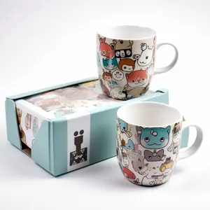 Venda quente Cartoon-themed Breakfast Cup Cartoon Impresso Chá Caneca