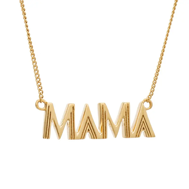 Gemnel custom 925 sterling silver jewelry cuban chain mothers day best gift mama pendant necklace