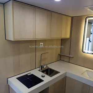 Panel Prefab Modular Tiny Foldable Cabin Smart House 2 Bedroom Container Prefab Detachable Hotel Capsule House