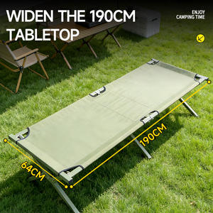 <span class=keywords><strong>Lit</strong></span> <span class=keywords><strong>pliant</strong></span> portable en acier au carbone pour l'extérieur, idéal pour le camping et les situations d'urgence (vente en gros) - Product Image 2