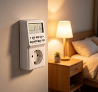 Enchufe Temporizador Digital Schuko EU 16A 230V, Interruptor Temporizador Programable Semanal de 7 Días con Protector Infantil, Pantalla LCD Grande BNE-50/G87