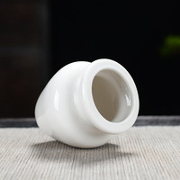 Support pour fouet à matcha personnalisé avec logo, fait main en porcelaine, support Chasen en céramique blanc mat