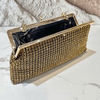 Hochwertige Strass-Verzierte Funkelnde Quadratische Bankett-Tasche Luxuriöse Gesellschaftstasche Vielseitige Umhängetasche mit Kette