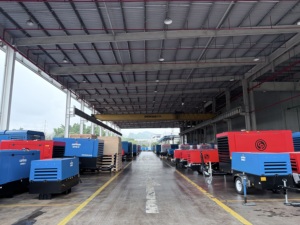 Compresseur d'air à vis diesel industriel Olymtech, portable et mobile, pour les travaux de construction, le sablage, le forage et les opérations minières - Product Image 6