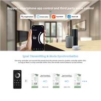 Contrôleur de bande LED 12V avec variateur d'intensité, télécommande MESH TUYA WIFI, 1 canal, portée 30M, charge maximale 720W, synchronisation musicale, 6A, ROHS