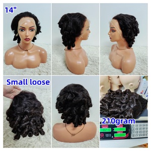 Letsfly Promotion 33$ Perruques Lace Frontal 13x4 Ondulées Bouclées Densité 200% 14 pouces Cheveux Vierges Bruts 100% Cheveux Humains 210 grammes 10A - Product Image 4