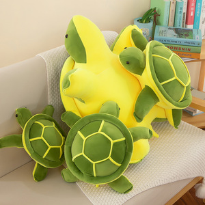 Juguetes de Peluche Tortuga Verde, Cojín Suave de Tortuga, Almohada <span class=keywords><strong>Oogway</strong></span>, Respaldo, Muñecos de Peluche de Tortuga de Ojos Grandes, Regalo para Niños, Barato - Product Image 2