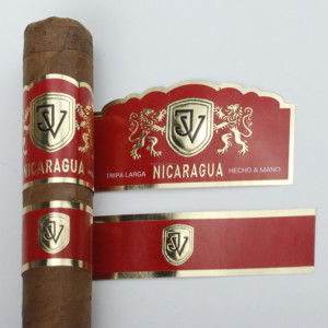 Custom Cigar Band Labels <b>Red</b> Gold Foil Stamping Rectangular Shape <b>Paper</b> Material For Nicaragua Cigars - Product Image 5