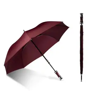 Guarda-chuva personalizado de luxo de fábrica na China com impressão de logotipo 24 polegadas 8K guarda-chuva Rolls-Royce Golf à prova de vento com abertura manual distinta