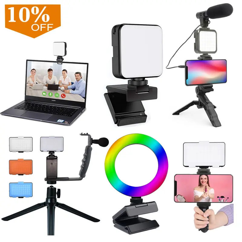 Amazon 6 8 10 Inci Usb Studio Fotografi Konferensi Video Lampu Vlog Kit Lampu Cincin Led Selfie dengan Dudukan Tripod