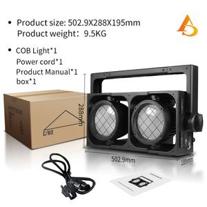 AICPOSE Precio de Fábrica 2x300w RGBW COB Blinder Light IP65 Impermeable Luz de Audiencia COB de 2 Ojos - Product Image 3