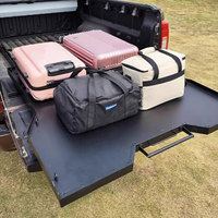 Plateau coulissant sur mesure en acier au carbone pour benne de camionnette, capacité de charge 300 kg, pour rangement et protection de la cargaison, installation facile