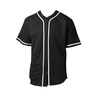 Jersey sublimasi uniseks poliester desain khusus pria, Jersey bisbol putih kosong berkancing bawah