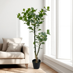 Árbol Bodhi Artificial rústico para interiores y exteriores, paisajismo de plástico Natural decorativo con hoja falsa, árbol de flores de oficina - Product Image 1