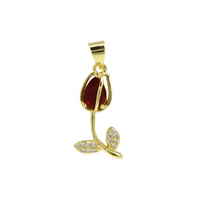 Nouveau printemps mode cuivre Zircon fleur pendentif à breloques minimaliste collier accessoires bijoux