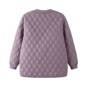 Jaket Wanita Berkerah Baseball Berlapis Isolasi Lengan Panjang Poliester Kancing Tekan Tingkat Pemula - Product Image 1