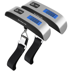 Báscula Digital Portátil de Bolsillo para Viajes, con Pantalla LCD de Temperatura y Tiempo, Báscula para Equipaje - Product Image 1